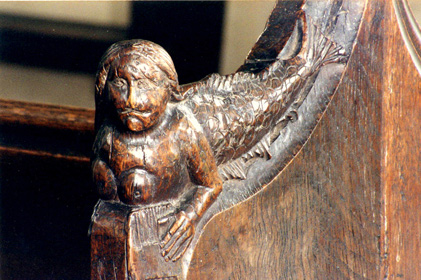 Upper Sheringham, Mermaid Bench End